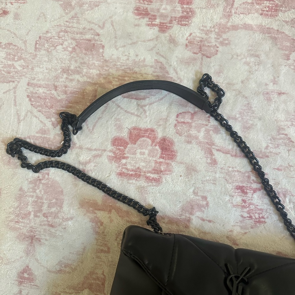 YSL Black Quilted Crossbody Bag with Matte Black Chain Strap - Picture 3 of 5